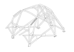 FIAT 500 2nd Gen Multipoint T45 roll cage kit