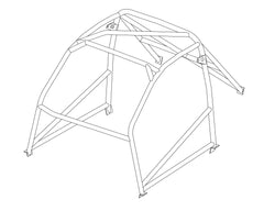 SAAB 96 Historic T45 roll cage kit. MS UK Compliant to Appendix K