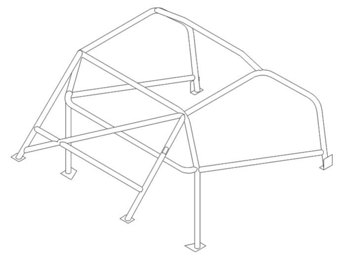 ALFA ROMEO Guilia Saloon Historic T45 roll cage kit. MS UK Compliant to Appendix K