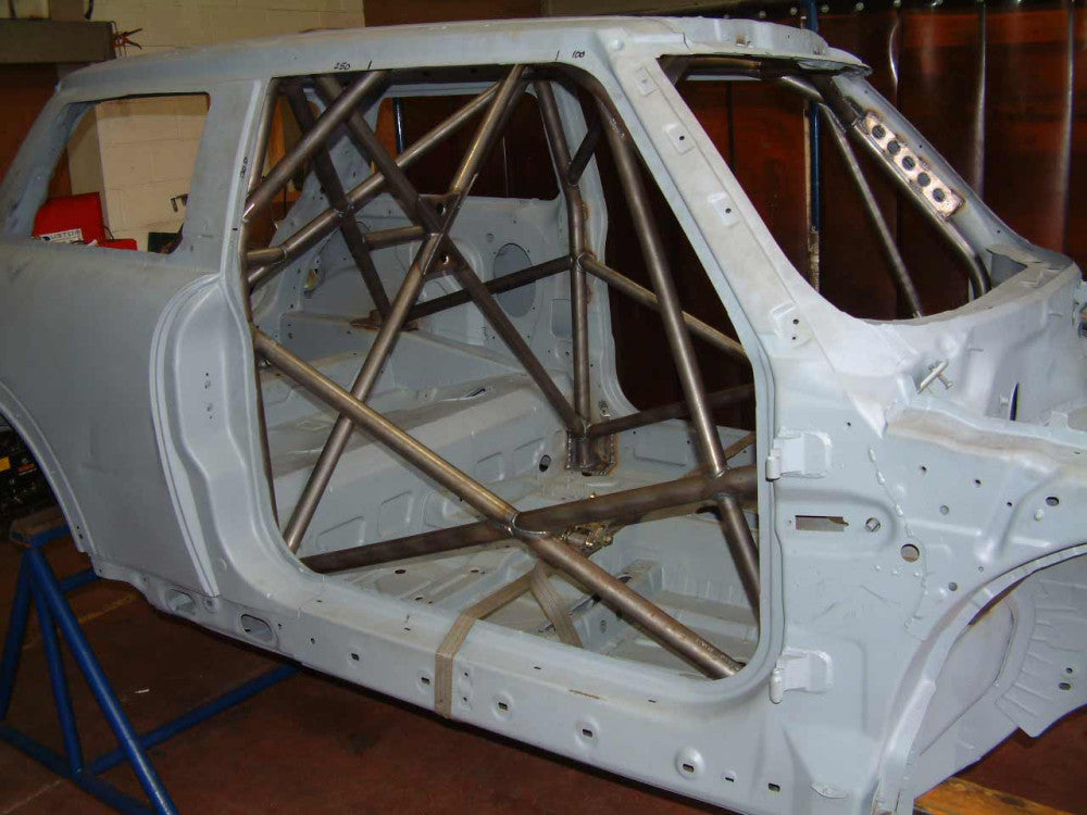 BMW Mini R50 and R53 International Multipoint T45 roll cage kit. FIA Certificated