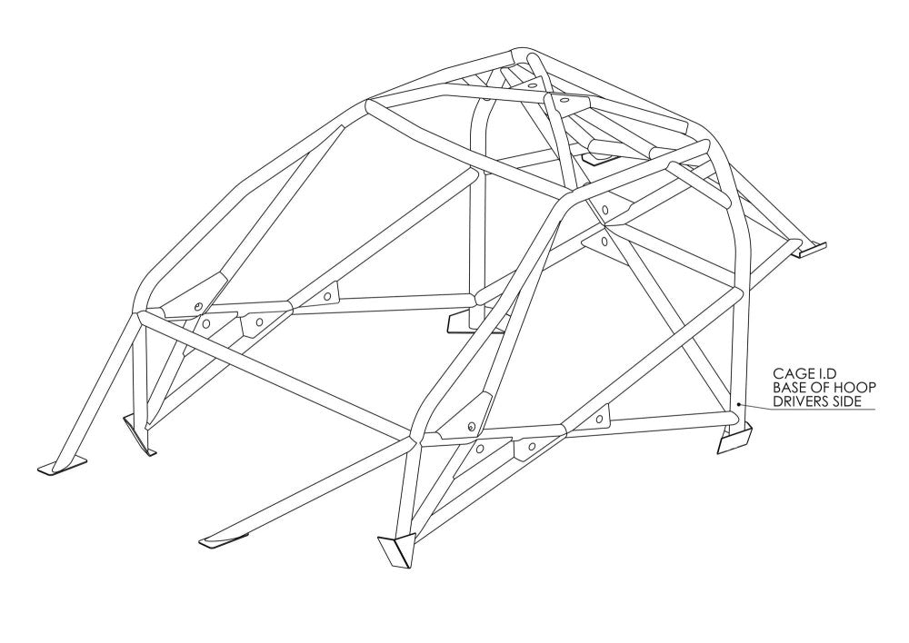 CHEVROLET Corvette C4 International Multipoint T45 roll cage kit. FIA Certificated
