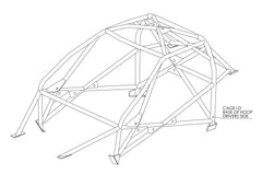 CHEVROLET Corvette C4 International Multipoint T45 roll cage kit. FIA Certificated