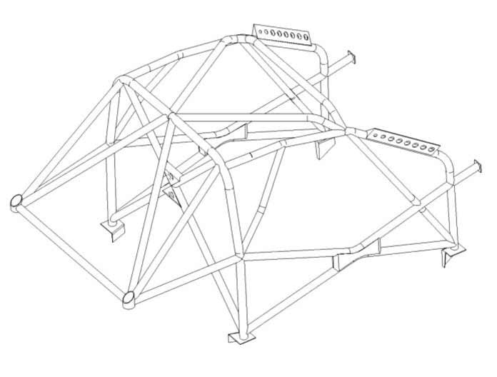 CITROEN C1 International Multipoint T45 roll cage kit. Certifié FIA