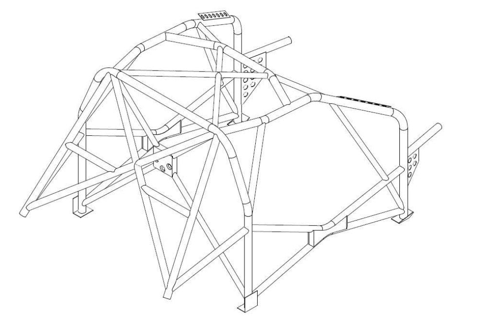 C2 Ruck Frame CITROEN C2 International Multipoint T45 roll cage kit. FIA Certificate ...