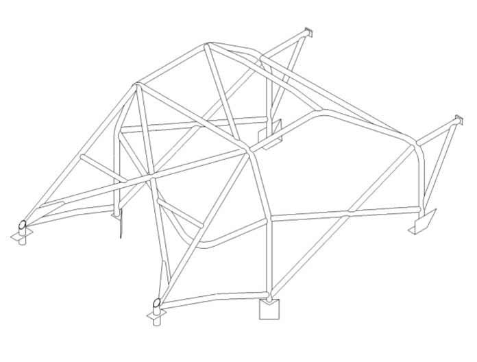 CITROEN ZX International Multipoint T45 roll cage kit. Certifié FIA