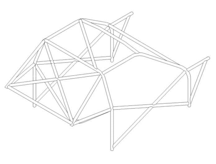 DAEWOO Lanos Multipoint T45 roll cage kit