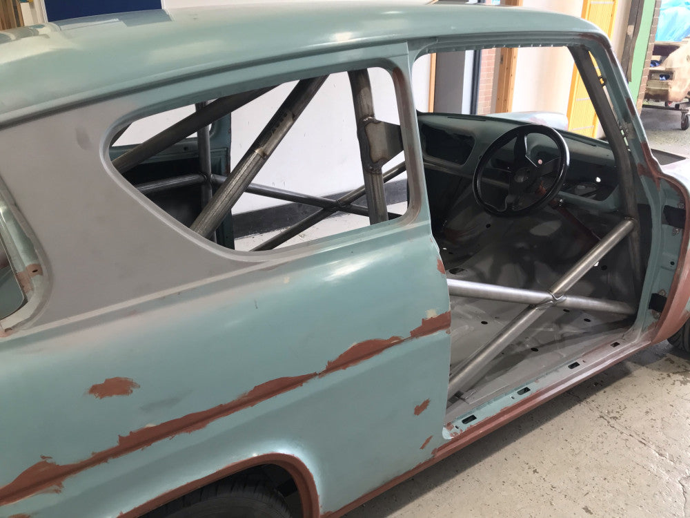 FORD Anglia Historic T45 roll cage kit. MS UK Compliant to Appendix K