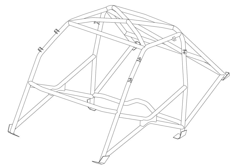 FORD Escort Mk1 Historic T45 roll cage kit. FIA Certificated to Appendix K