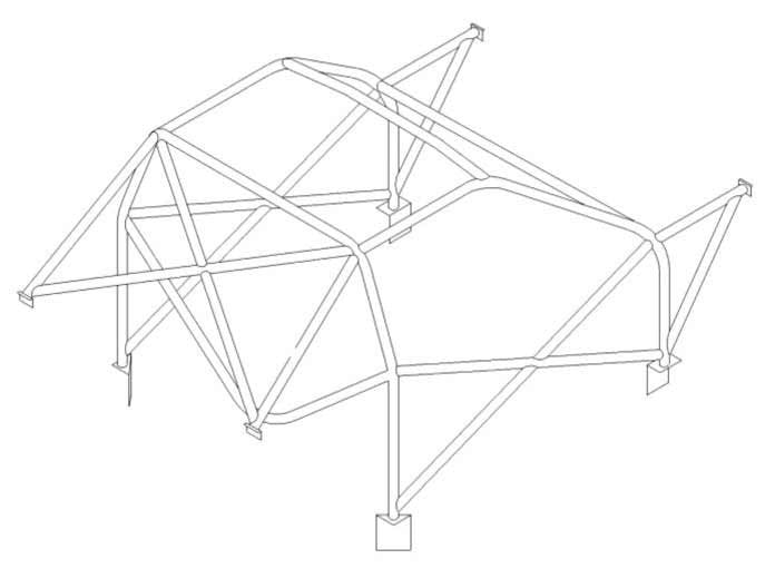 FORD Escort Mk3/4 Multipoint CDS roll cage kit