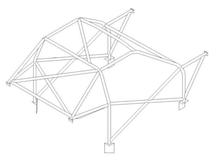 FORD Escort Mk6 RS2000 International Multipoint CDS roll cage kit. FIA Certificated