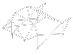 FORD Escort Mk6 RS2000 Multipoint T45 roll cage kit. FIA/MSUK Certificated