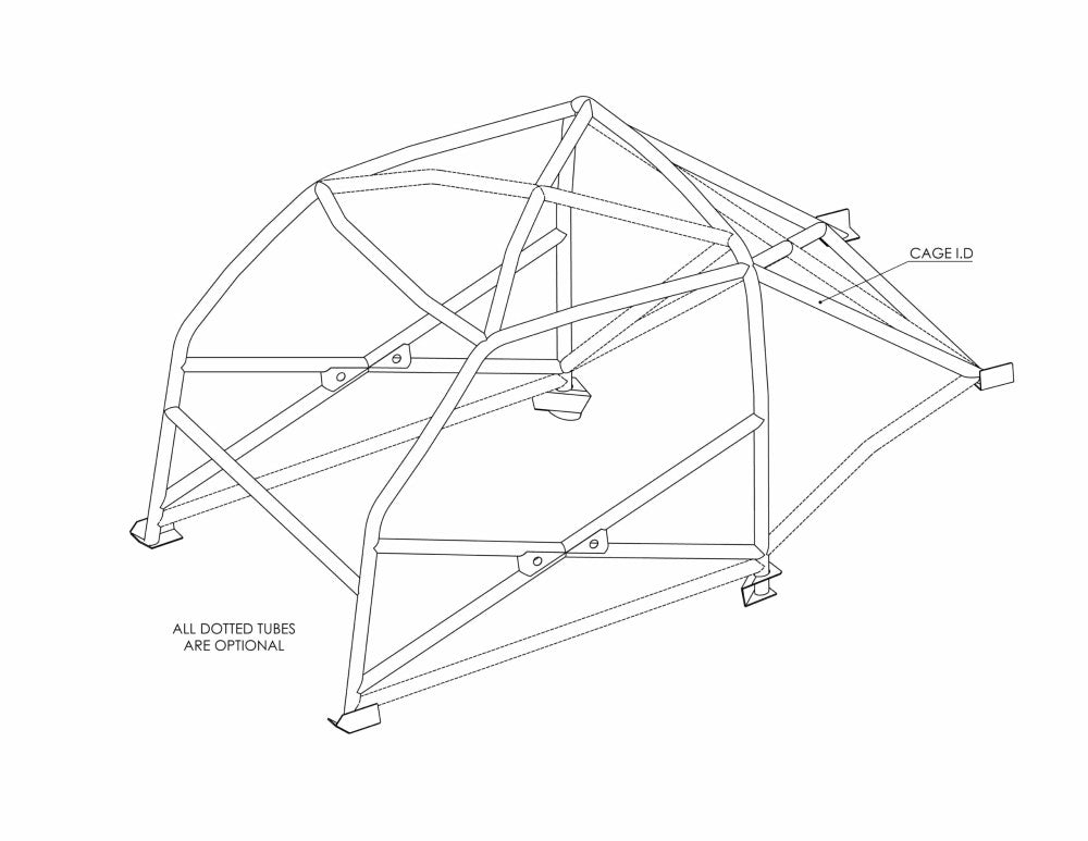 FORD Mustang International Historic T45 roll cage kit. FIA Certificated