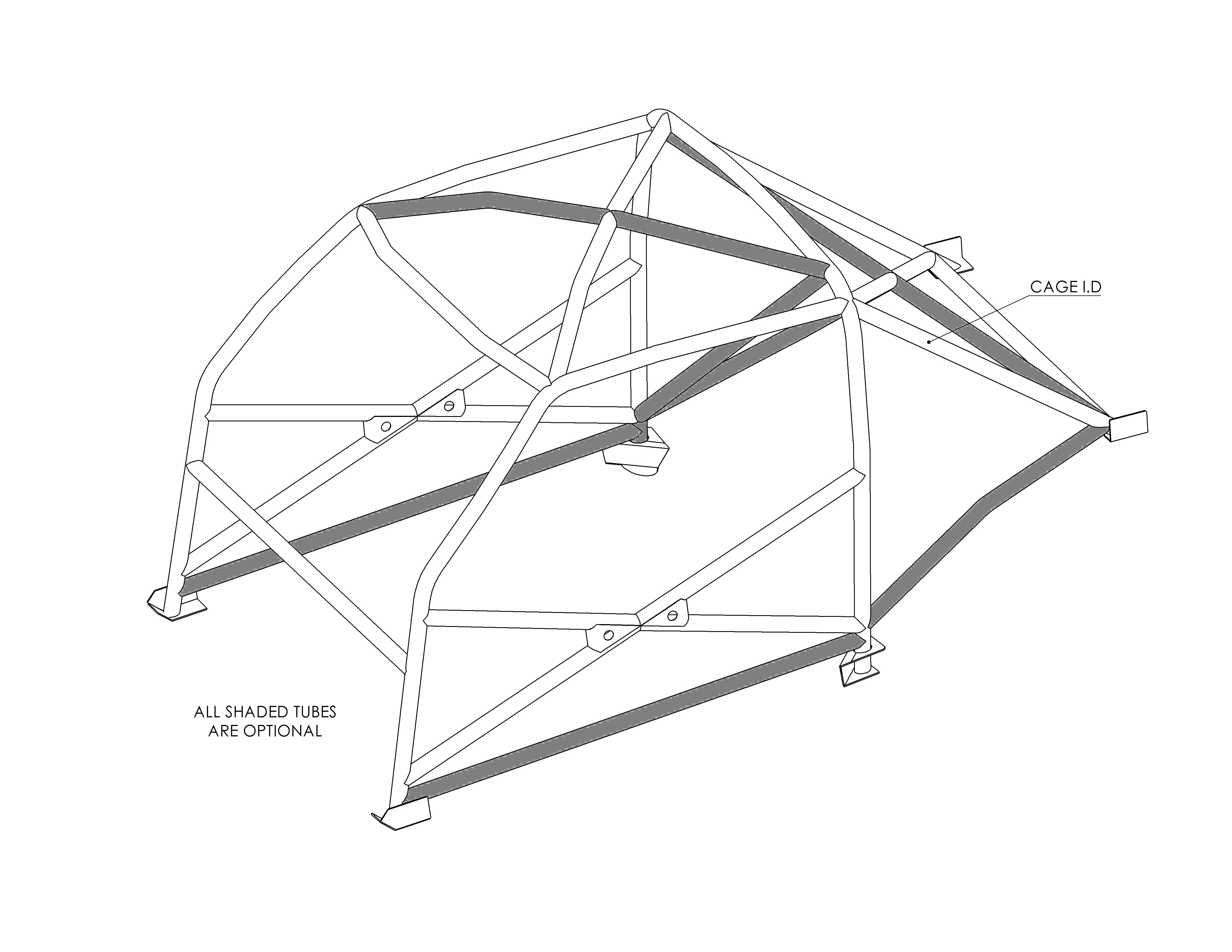 FORD Mustang Notchback Historic T45 Roll Cage kit FIA Certificated