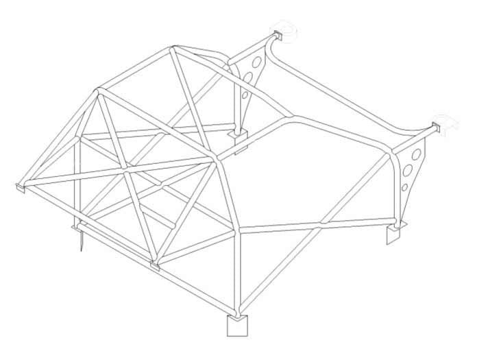 HONDA Integra 'R' DC2 International Multipoint CDS roll cage kit. FIA Certificated