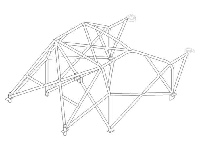 HONDA Integra 'R' DC5 Multipoint T45 roll cage kit. MS UK Compliant