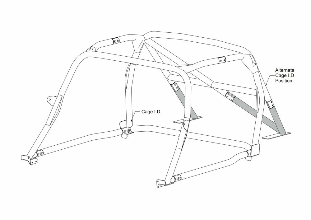 JAGUAR E-Type Historic T45 roll cage. FIA/MSUK certificated to Appendix K