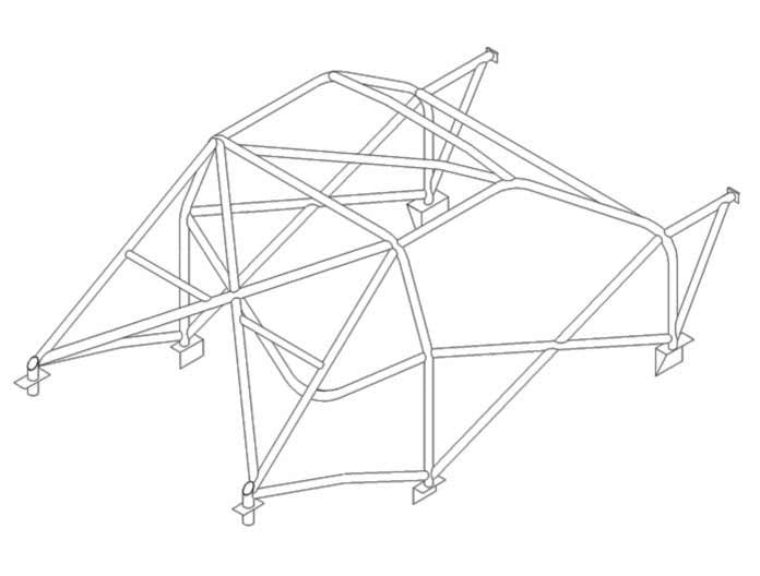 PEUGEOT 205 International Multipoint CDS roll cage kit. FIA Certificated