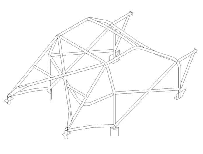 PEUGEOT 306 Challenge International Multipoint CDS roll cage kit. FIA Certificated