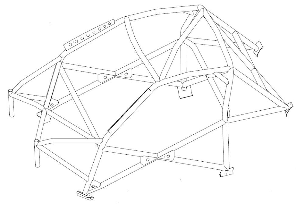 PORSCHE 996 International Multipoint T45 roll cage kit. Certifié FIA