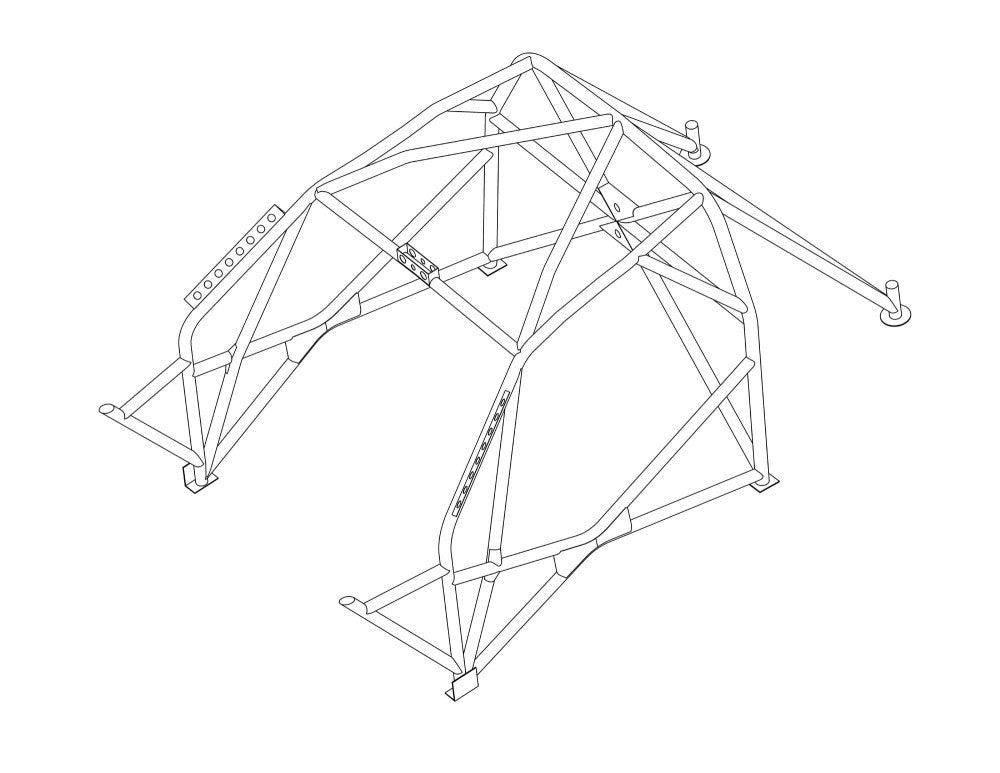 Kit arceau de sécurité multipoint CDS pour Renault Mégane MK2
