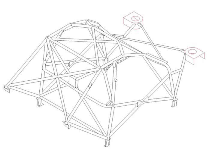 SUBARU Impreza GDB 'Step 3' Internationaler Multipoint T45 Überrollkäfigsatz. FIA/MSUK-zertifiziert