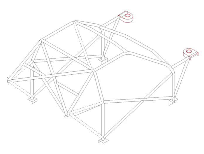 VAUXHALL Astra Mk 2/3 International Multipoint T45 roll cage kit. FIA / MSUK Certificated