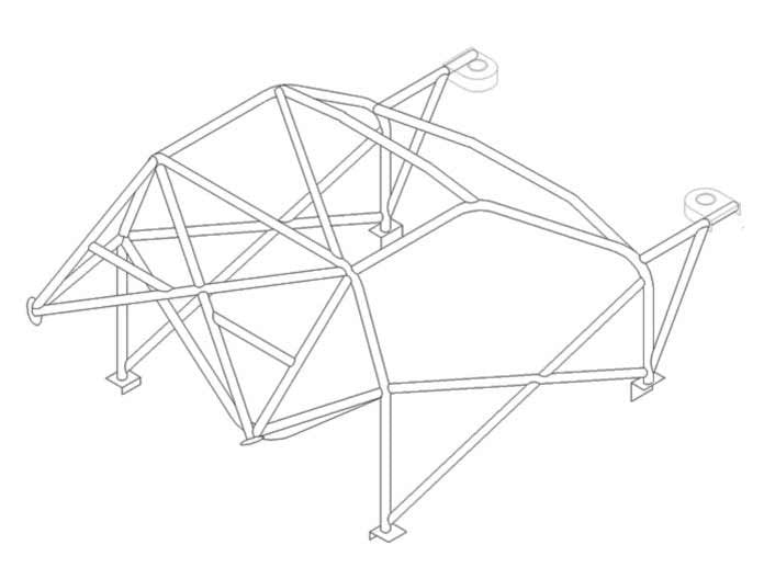 VAUXHALL Corsa B International Multipoint CDS roll cage kit. FIA Certificated